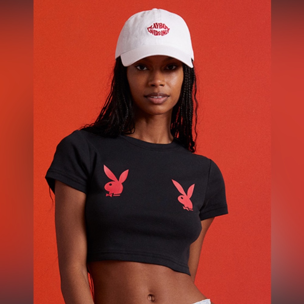 Playboy crop tee good condition size XS. Smoke free home.